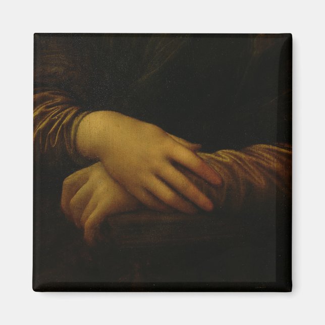 Mona Lisa, hennes händer, 1503-06 Magnet (Framsidan)