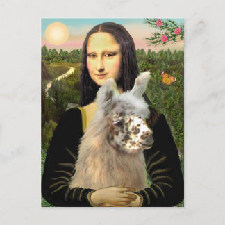 Mona Lisa & Her Llama Vykort