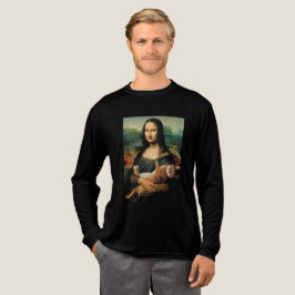 Mona Lisa holding a Cat T Shirt