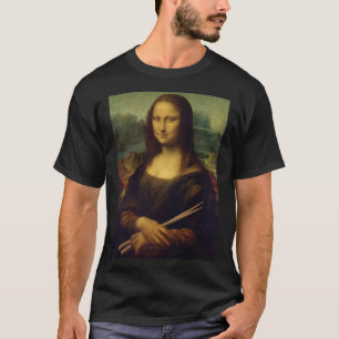 Mona Lisa Holding Drum Sticks Funny Drummer T Shirt