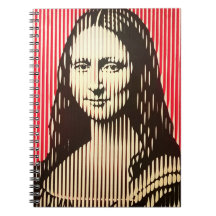 Mona Lisa i BAUHAUS optiska illusion stil