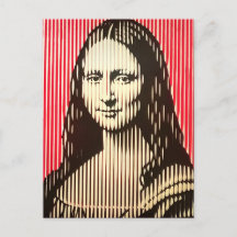 Mona Lisa i BAUHAUS optiska illusion stil