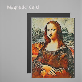 Mona Lisa i det varma magnetkortet i färg