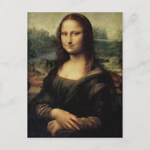 Mona Lisa i detaljerat vykort