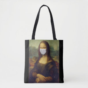 Mona lisa i en kirurgisk mask leonardo da Vinci Tygkasse