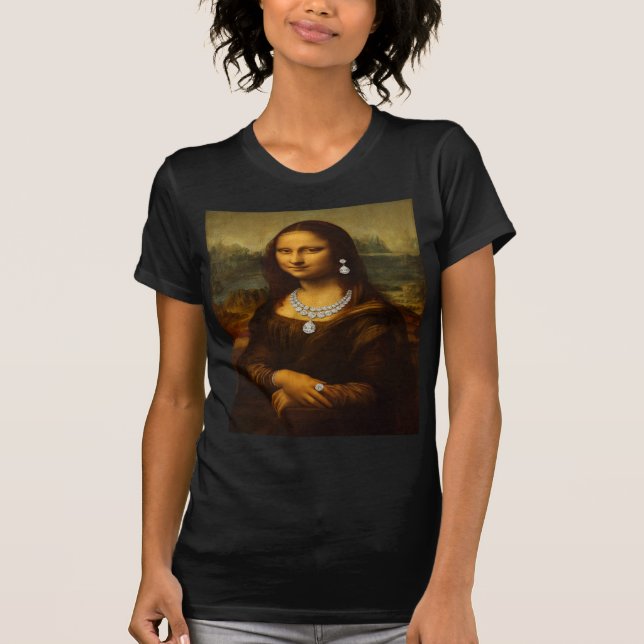 Mona Lisa i fantastiska diamanter T Shirt (Framsida)