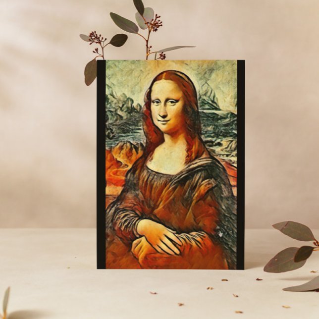 Mona Lisa i varmt färg Vykort (Skapare uppladdad)