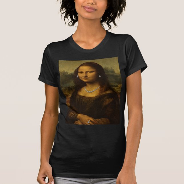 Mona Lisa in Diamonds  T Shirt (Framsida)