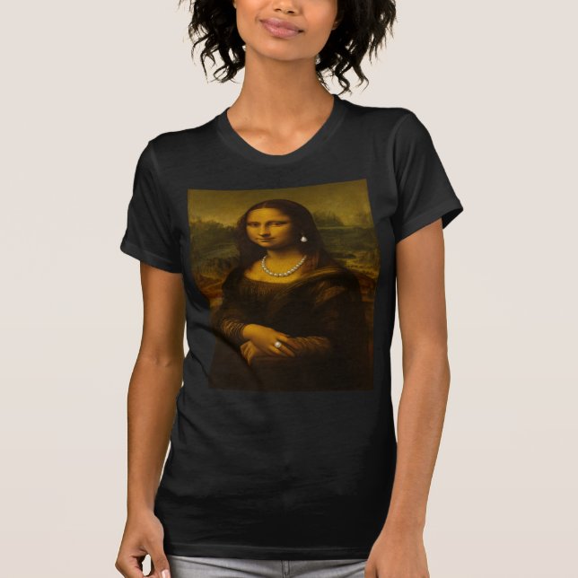 Mona Lisa in Pearls  T Shirt (Framsida)