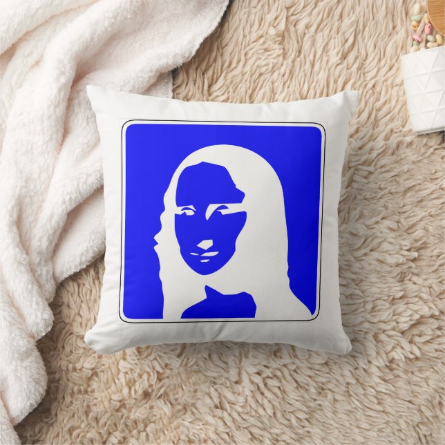 Mona Lisa Informationsvägmärkeskonst Kudde (Filt)