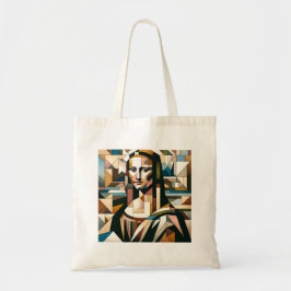 Mona Lisa Inspirerad Toteväska - Moasikkonst Tygkasse
