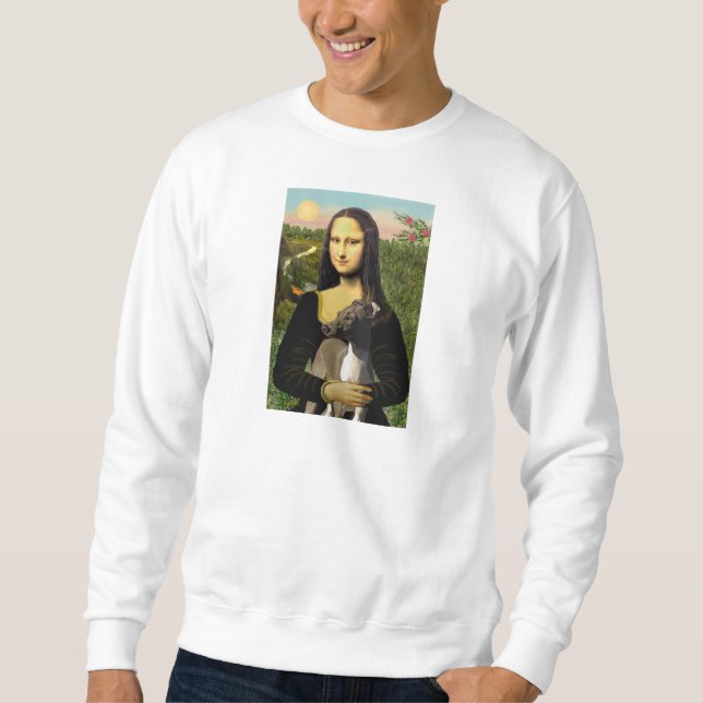 Mona Lisa - Italiensk miniatyrhund Lång Ärmad Tröja (Framsida)