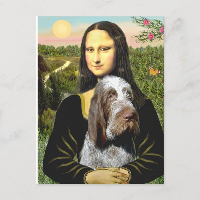 Mona Lisa - Italiensk Spinone (rödbrun 10) Vykort (Framsida)