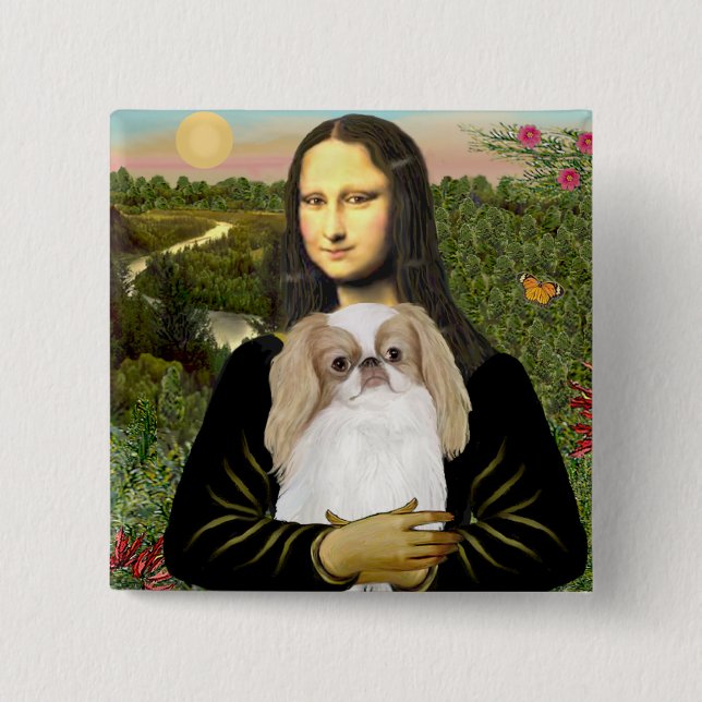 Mona Lisa - Japanskt chin (L1) Knapp (Framsida)