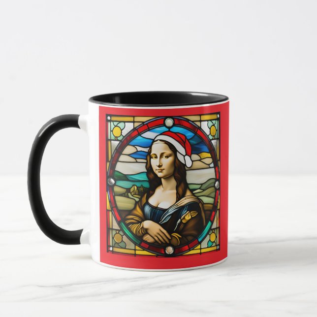 Mona Lisa jul - glass Mugg (Vänster)