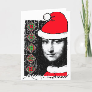 Mona Lisa Julafton-Hälsning kort