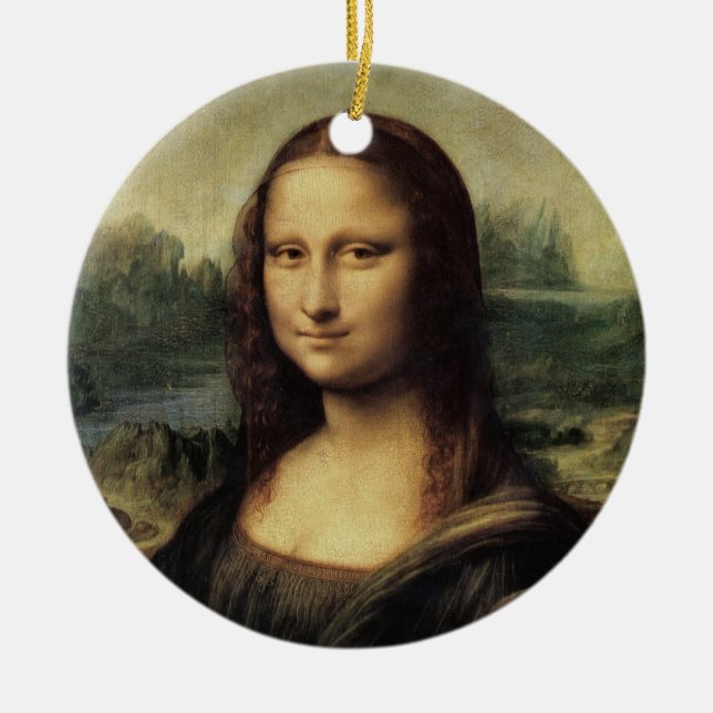 Mona Lisa Julgransprydnad Keramik (Framsidan)