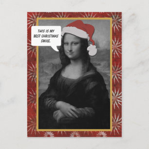 Mona Lisa Julledräkt - julkort Helg Vykort