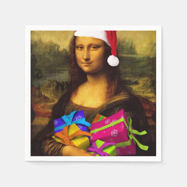 Mona Lisa Jultomten Pappersservett (Framsidan)