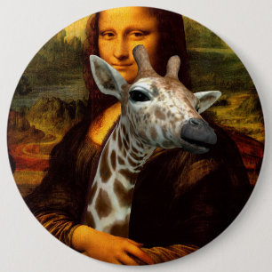 Mona Lisa Kärlek Giraffes Knapp