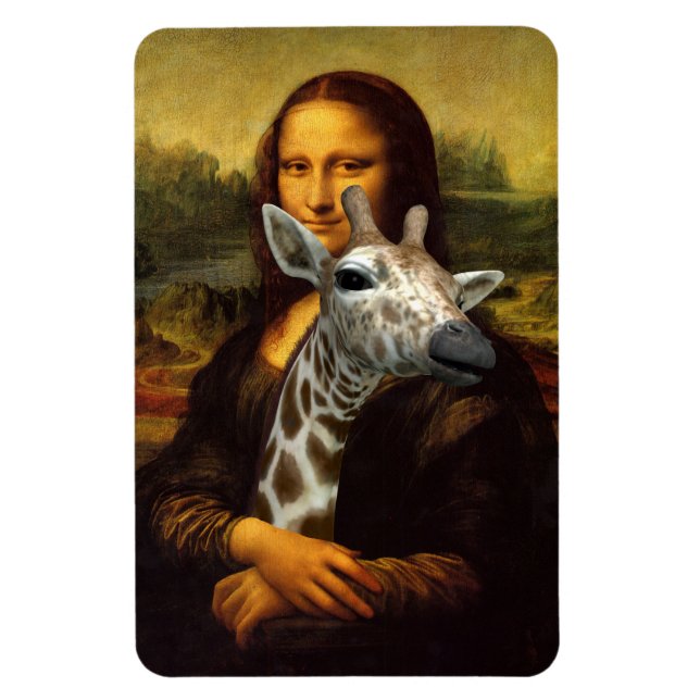 Mona Lisa Kärlek Giraffes Magnet (Vertikal)