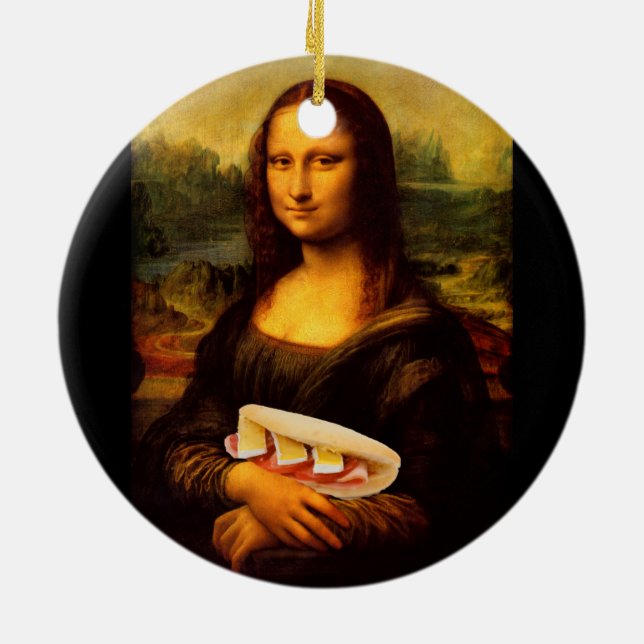 Mona Lisa Kärlek Paninis Julgransprydnad Keramik (Baksidan)