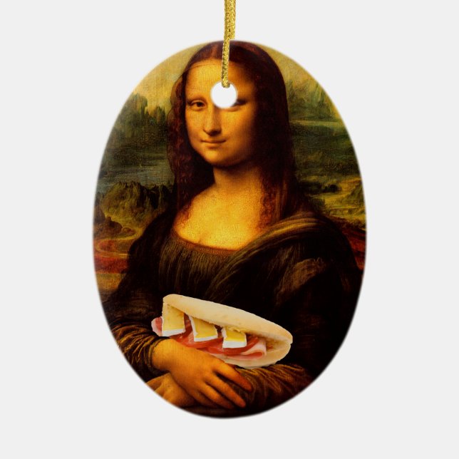 Mona Lisa Kärlek Paninis Julgransprydnad Keramik (Framsidan)
