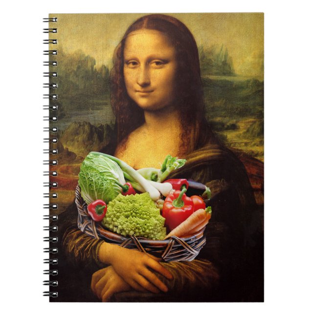 Mona Lisa Kärlek Vegetables Anteckningsbok Med Spiral (Framsidan)