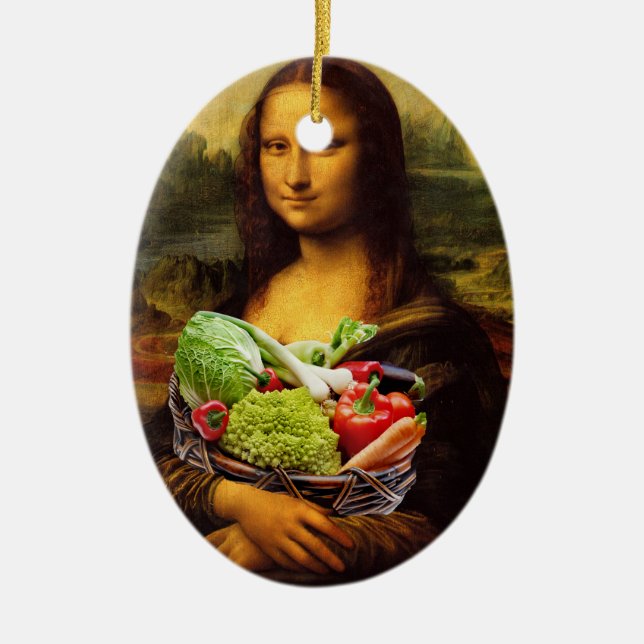 Mona Lisa Kärlek Vegetables Julgransprydnad Keramik (Framsidan)