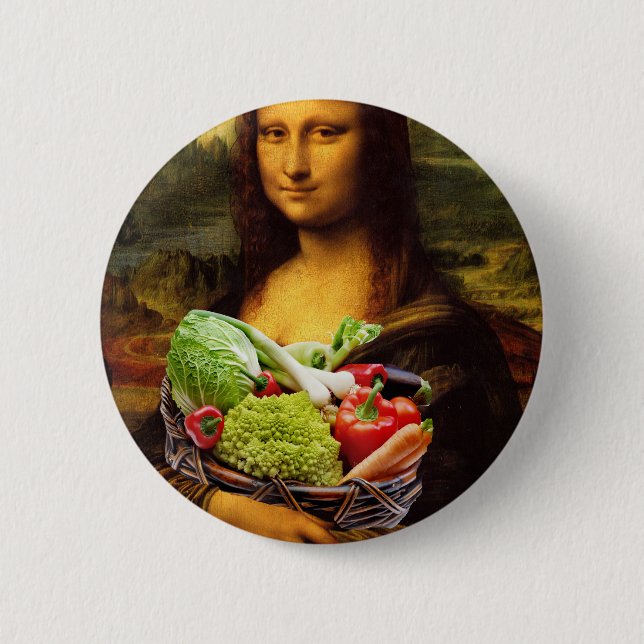 Mona Lisa Kärlek Vegetables Knapp (Framsida)