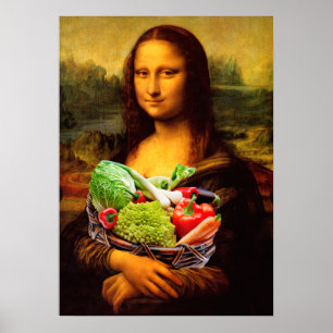 Mona Lisa Kärlek Vegetables Poster