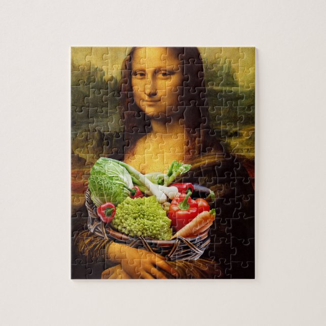 Mona Lisa Kärlek Vegetables Pussel (Vertikal)