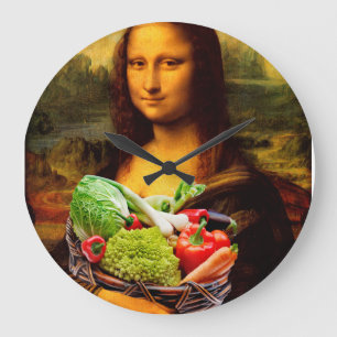 Mona Lisa Kärlek Vegetables Stor Klocka