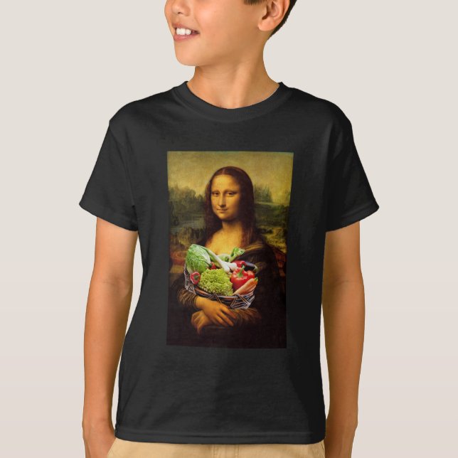 Mona Lisa Kärlek Vegetables T Shirt (Framsida)