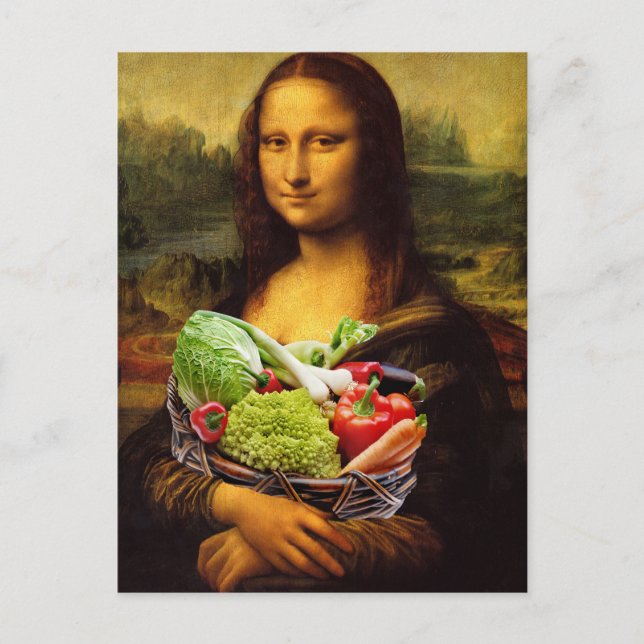 Mona Lisa Kärlek Vegetables Vykort (Framsida)
