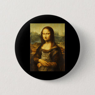 Mona Lisa Katt För Kattälskare Knapp