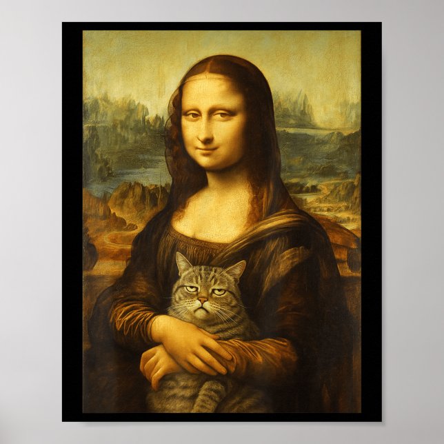 Mona Lisa Katt För Kattälskare  Poster (Framsidan)