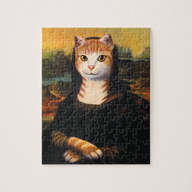 Mona Lisa katt Pussel (Vertikal)