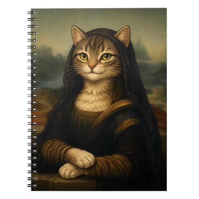 Mona Lisa Kattparodi Renässanskonst Anteckningsbok (Framsidan)