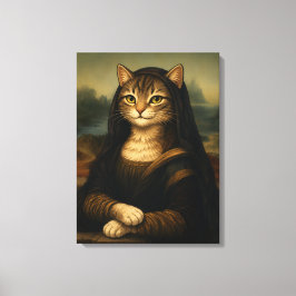 Mona Lisa Kattparodi Renässanskonst Canvastryck