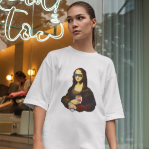 Mona Lisa Kebab Food Painting T Shirt