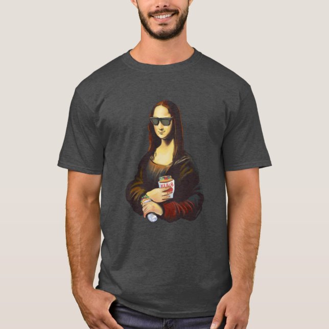 Mona Lisa Kebob T Shirt (Framsida)