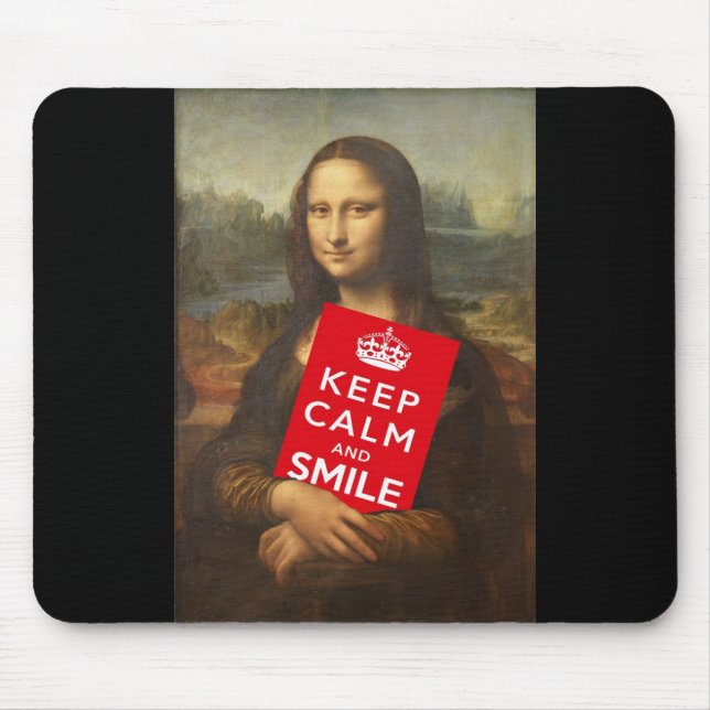 Mona Lisa Keep Calm And Smile Musmatta (Framsidan)
