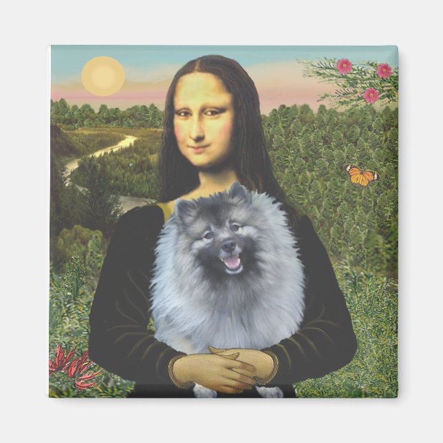 Mona Lisa - Keeshond (F) Magnet (Framsidan)