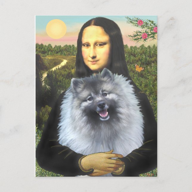 Mona Lisa - Keeshond (F) Vykort (Framsida)