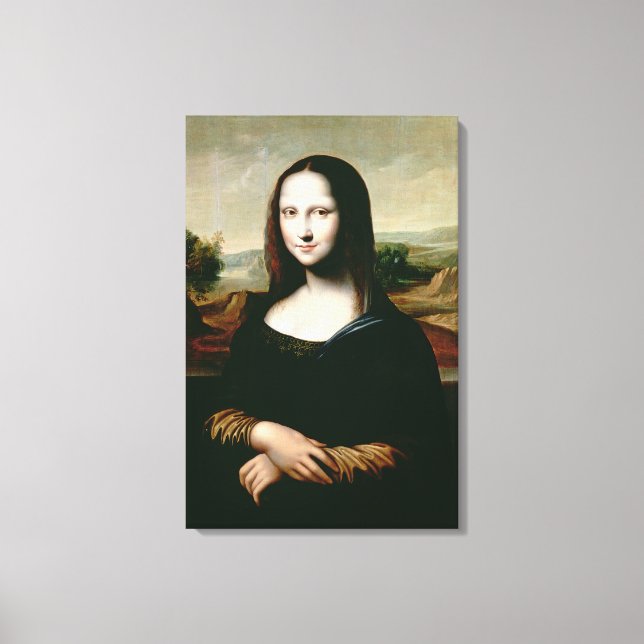 Mona Lisa, kopia av målningen av Leonardo da Vin Canvastryck (Framsida)