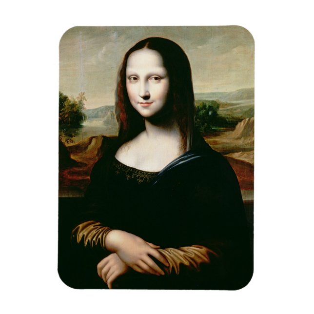 Mona Lisa, kopia av målningen av Leonardo da Vin Magnet (Vertikal)