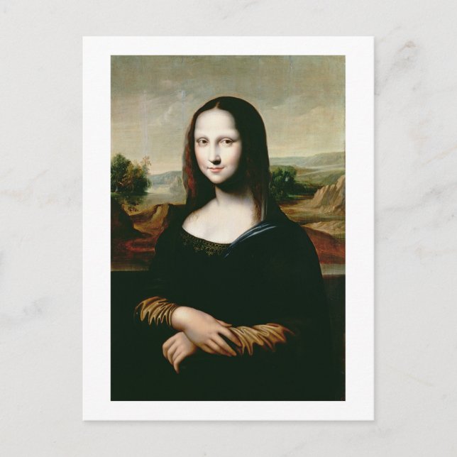 Mona Lisa, kopia av målningen av Leonardo da Vin Vykort (Framsida)