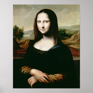 Mona Lisa, kopierar av målningen vid Leonardo da Poster