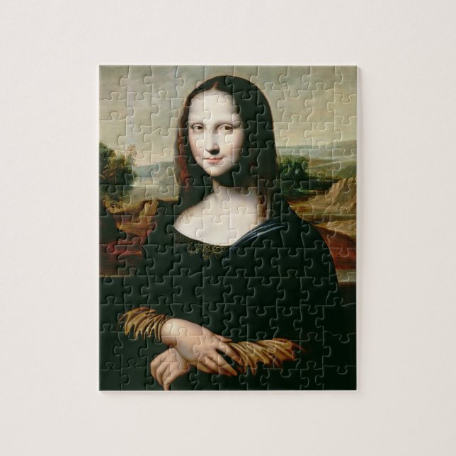 Mona Lisa, kopierar av målningen vid Leonardo da Pussel (Vertikal)